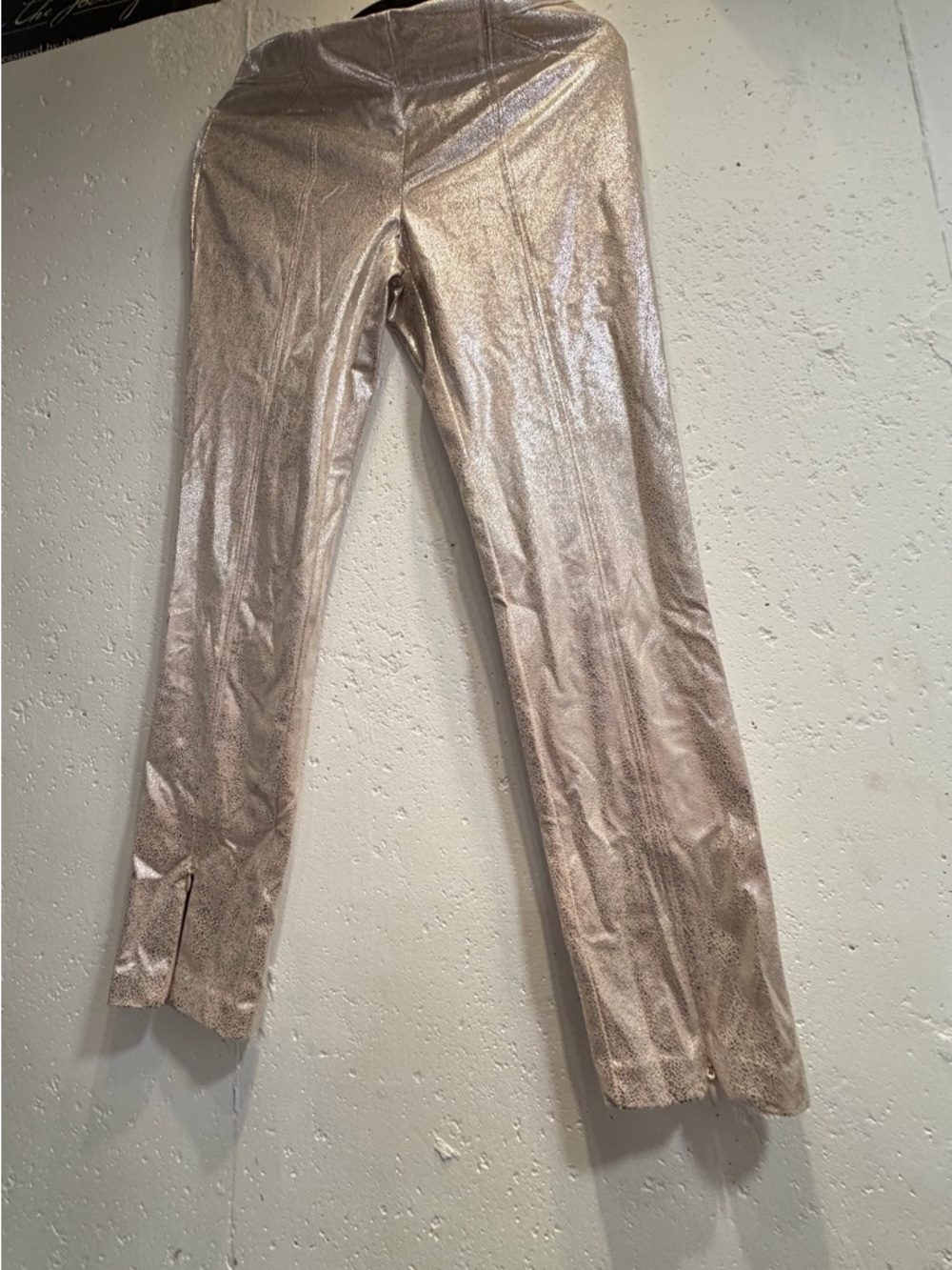 Peace of Cloth Metallic Rose Gold Ankle Pants